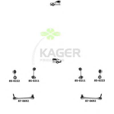 Подвеска колеса KAGER 801116