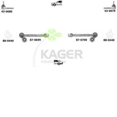 Подвеска колеса KAGER 801346