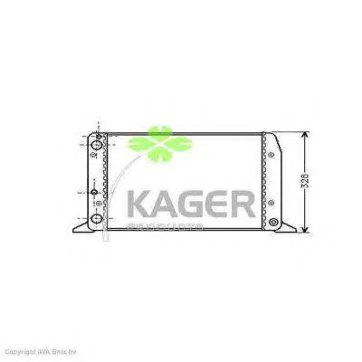 Радиатор, охлаждение двигателя KAGER 31-0006