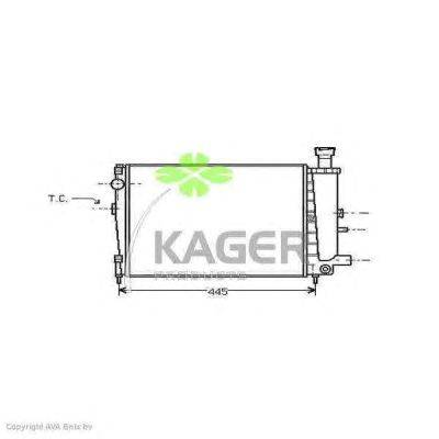 Радиатор, охлаждение двигателя KAGER 31-0155