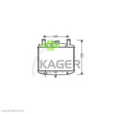 Радиатор, охлаждение двигателя KAGER 31-0286
