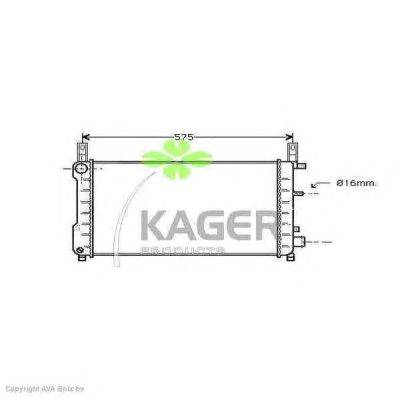 Радиатор, охлаждение двигателя KAGER 31-0342