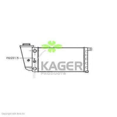 Радиатор, охлаждение двигателя KAGER 310392