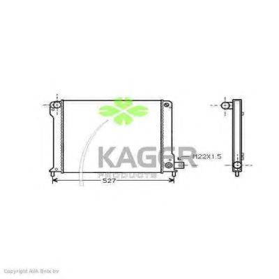 Радиатор, охлаждение двигателя KAGER 31-0399