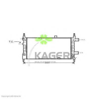 Радиатор, охлаждение двигателя KAGER 310750