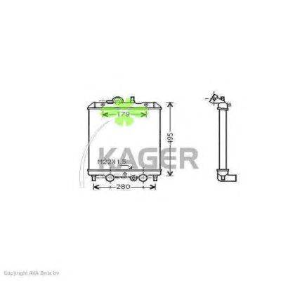 Радиатор, охлаждение двигателя KAGER 31-0899