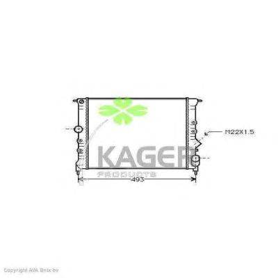 Радиатор, охлаждение двигателя KAGER 310923