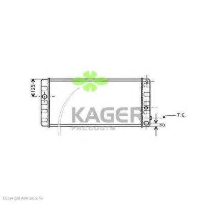 Радиатор, охлаждение двигателя KAGER 31-1414