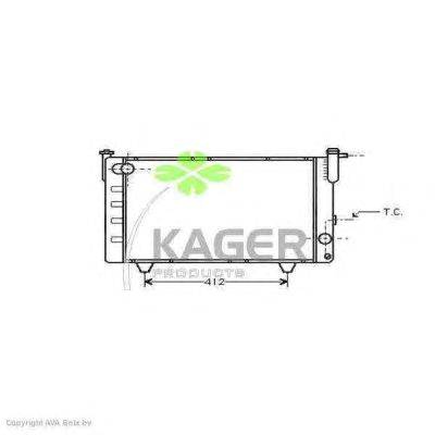 Радиатор, охлаждение двигателя KAGER 31-1499