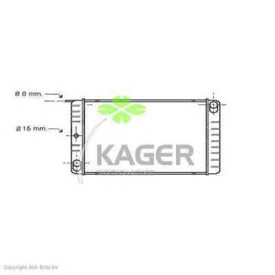 Радиатор, охлаждение двигателя KAGER 311564
