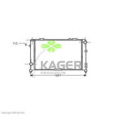 Радиатор, охлаждение двигателя KAGER 31-1696