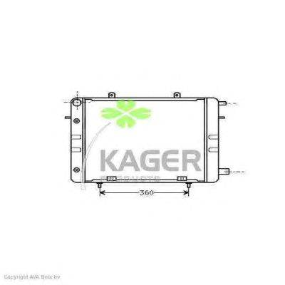 Радиатор, охлаждение двигателя KAGER 311724