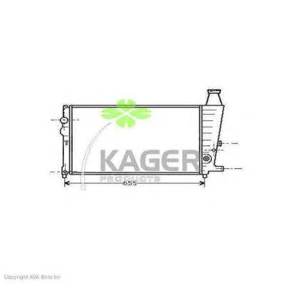 Радиатор, охлаждение двигателя KAGER 311834