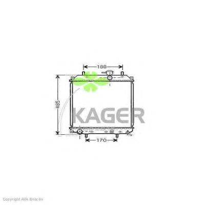 Радиатор, охлаждение двигателя KAGER 311948