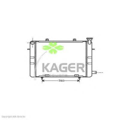 Радиатор, охлаждение двигателя KAGER 31-2734