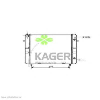 Радиатор, охлаждение двигателя KAGER 312743