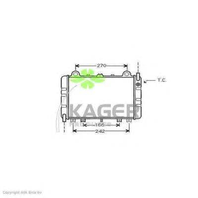 Радиатор, охлаждение двигателя KAGER 312750
