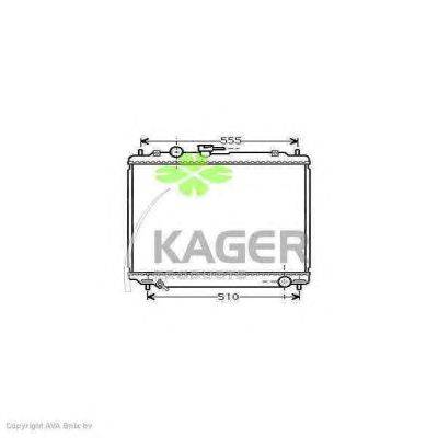 Радиатор, охлаждение двигателя KAGER 312815