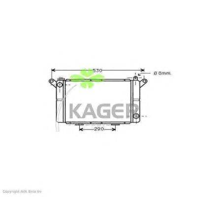 Радиатор, охлаждение двигателя KAGER 31-2947