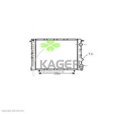 Радиатор, охлаждение двигателя KAGER 31-2966