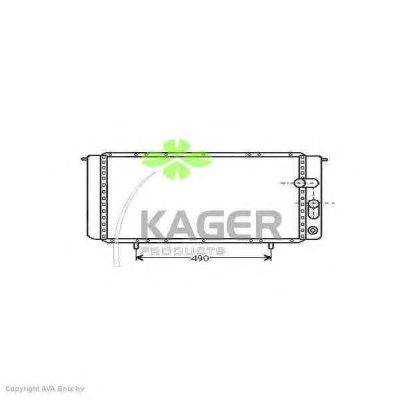 Радиатор, охлаждение двигателя KAGER 312976