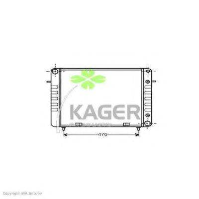 Радиатор, охлаждение двигателя KAGER 313035