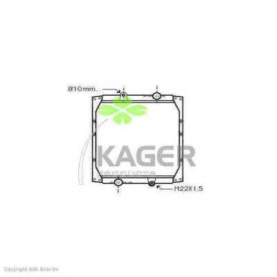 Радиатор, охлаждение двигателя KAGER 31-3086