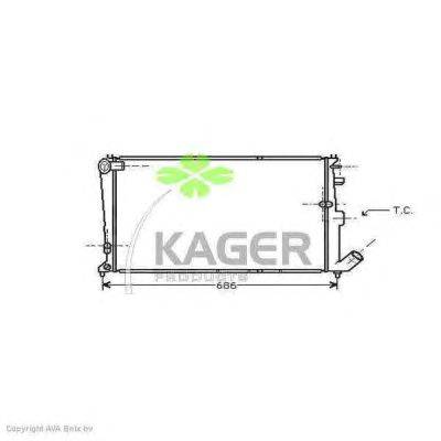 Радиатор, охлаждение двигателя KAGER 31-3589