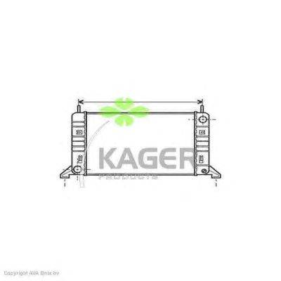 Радиатор, охлаждение двигателя KAGER 313647