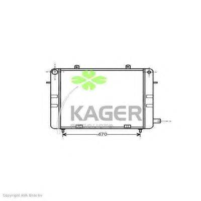 Радиатор, охлаждение двигателя KAGER 313653