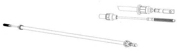 Трос, стояночная тормозная система KAWE CT02124