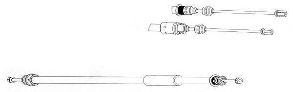 Трос, стояночная тормозная система KAWE CT02145