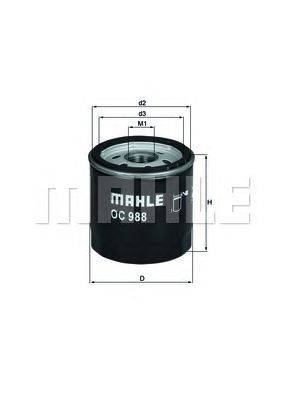 Масляный фильтр MAHLE ORIGINAL OC988