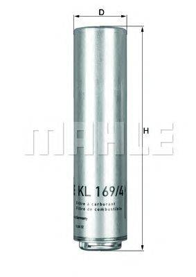 Топливный фильтр MAHLE ORIGINAL KL1694D