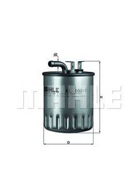 Топливный фильтр MAHLE ORIGINAL KL1001