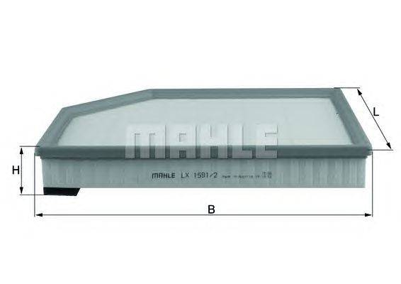 Воздушный фильтр MAHLE ORIGINAL LX 1591/2