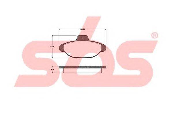 Комплект тормозных колодок, дисковый тормоз sbs 1501222335