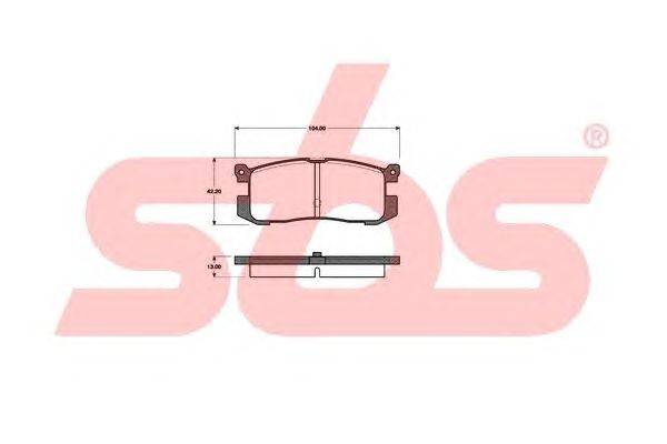 Комплект тормозных колодок, дисковый тормоз sbs 1501223218