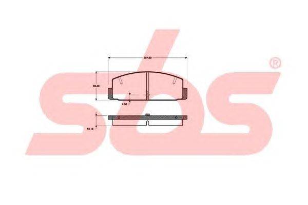 Комплект тормозных колодок, дисковый тормоз sbs 1501223225