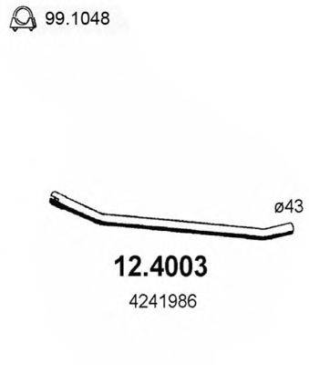 Труба выхлопного газа ASSO 12.4003