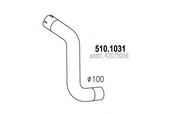 Труба выхлопного газа ASSO 510.1031