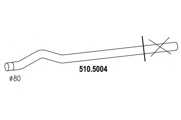 Труба выхлопного газа ASSO 5105004