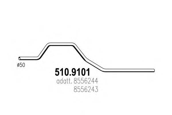 Труба выхлопного газа IMASAF 750908