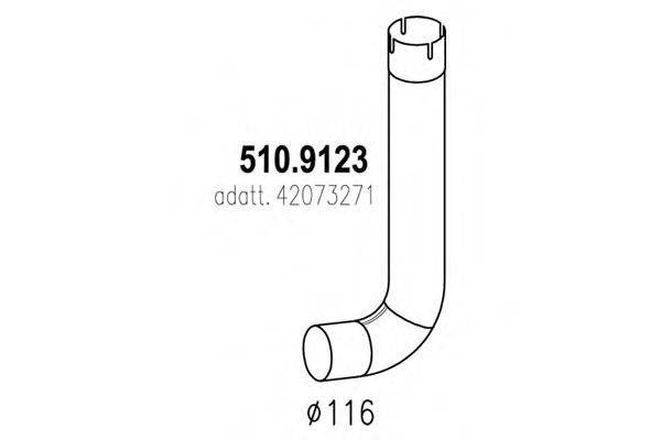 Труба выхлопного газа ASSO 510.9123
