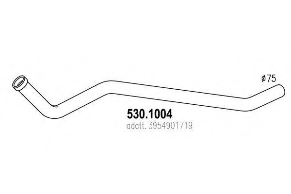Труба выхлопного газа ASSO 530.1004