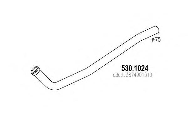 Труба выхлопного газа ASSO 530.1024
