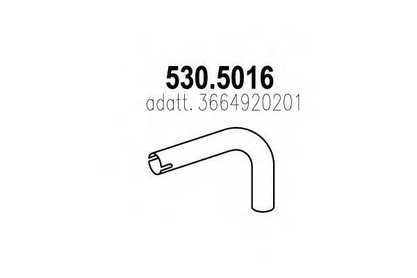 Труба выхлопного газа ASSO 530.5016