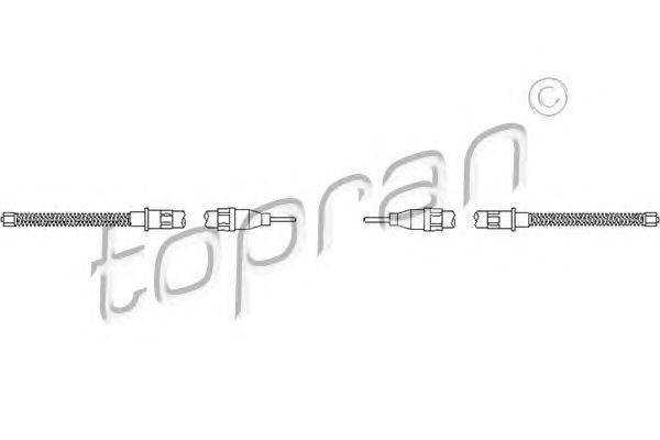 Трос, стояночная тормозная система TOPRAN 103404