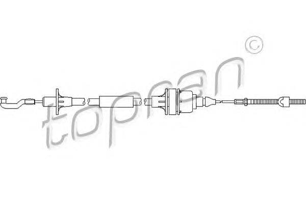 Трос, управление сцеплением TOPRAN 201 344