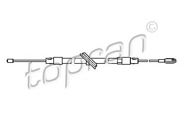 Трос, стояночная тормозная система TOPRAN 401 274